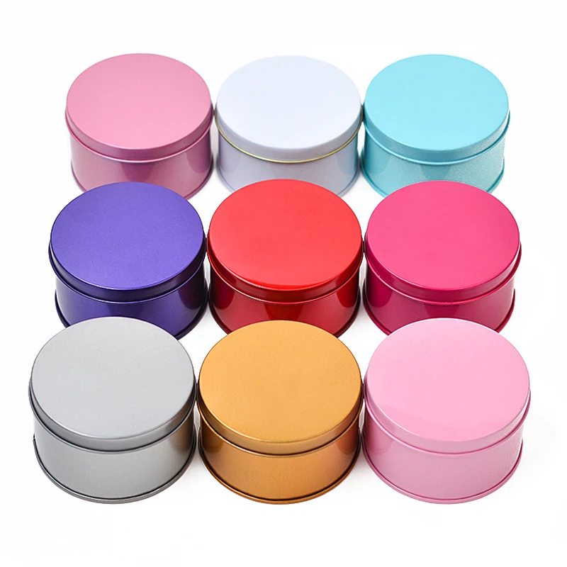 

Wholesale Personalised Candy Tin Candy Can Round Metal Tin Cookie Container For Gift Packaging