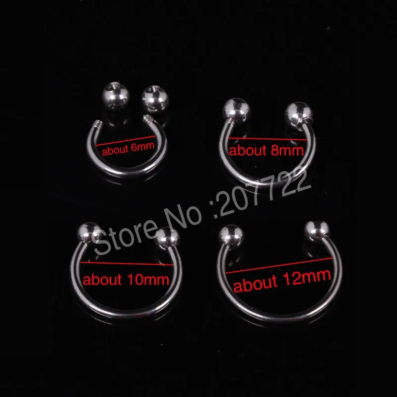 Body Jewelry 3mm ball Surgical Stainless Steel Circular Barbells ...