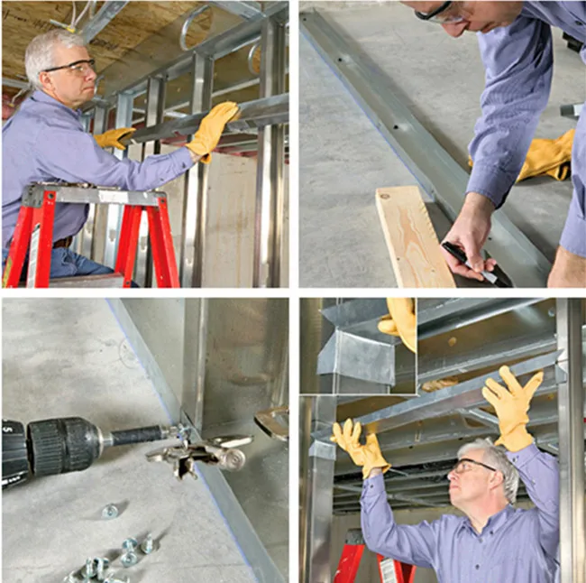 Trockenbau System Verzinkt Metallbolzen Und Verfolgen Decke Latte