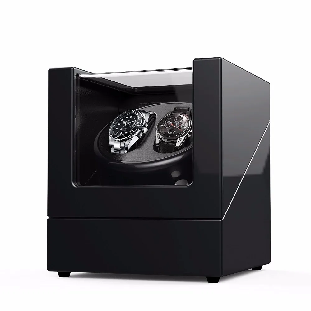 

Viiways Customized Automatic China Watch Winder Box Automatic Winder in Black High Gloss MDF Material