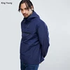 KY Funnel neck with adjustable hood Functional pockets Laundry Pullover Windbreaker outdoor jacket