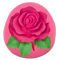 

large rose flower DIY 3D Fondant silicone cake soap mold