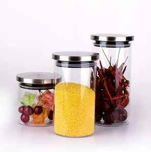 Image of Hot sale airtight Glass Storage Container Set glass mason jar