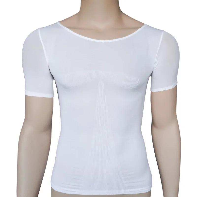 

Sliming Shaper Cheap China Wholesale Men's Tight 3/4 Sleeve T Shirt Y60, Black