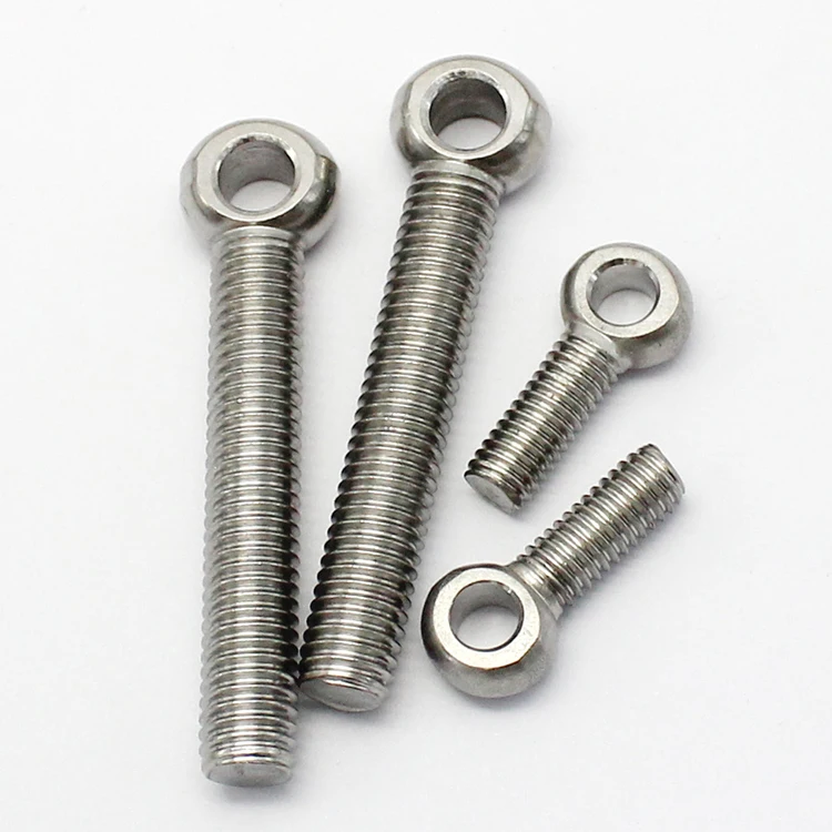 
GB798 DIN444 High quality eye bolt wing hinge screw articulated anchor flat head fish eye bolt forged eye bolt 