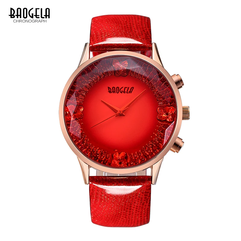 

BAOGELA 1605 Women Watches 2017 Fashion Quartz Wrist Watch Leather Strap Wristwatches Relogio Feminino, 3 color choose