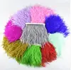 1 meter fluffy beautiful ostrich feather fabric wide Suitable for skirts / dresses / apparel party DIY