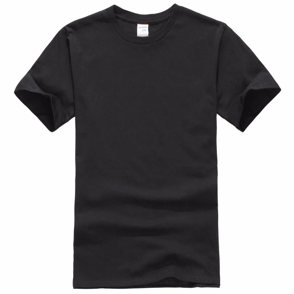 Wholesale Cheap New Solid Color T Shirt Mens Black 100% Cotton T-shirts ...