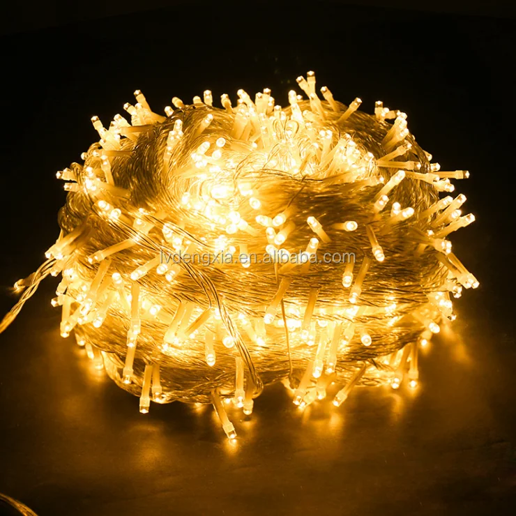 100M 600 led String light AC220V AC110V Yellow Christmas Holiday fairy Party Lights Wedding outdoor decoration lighting