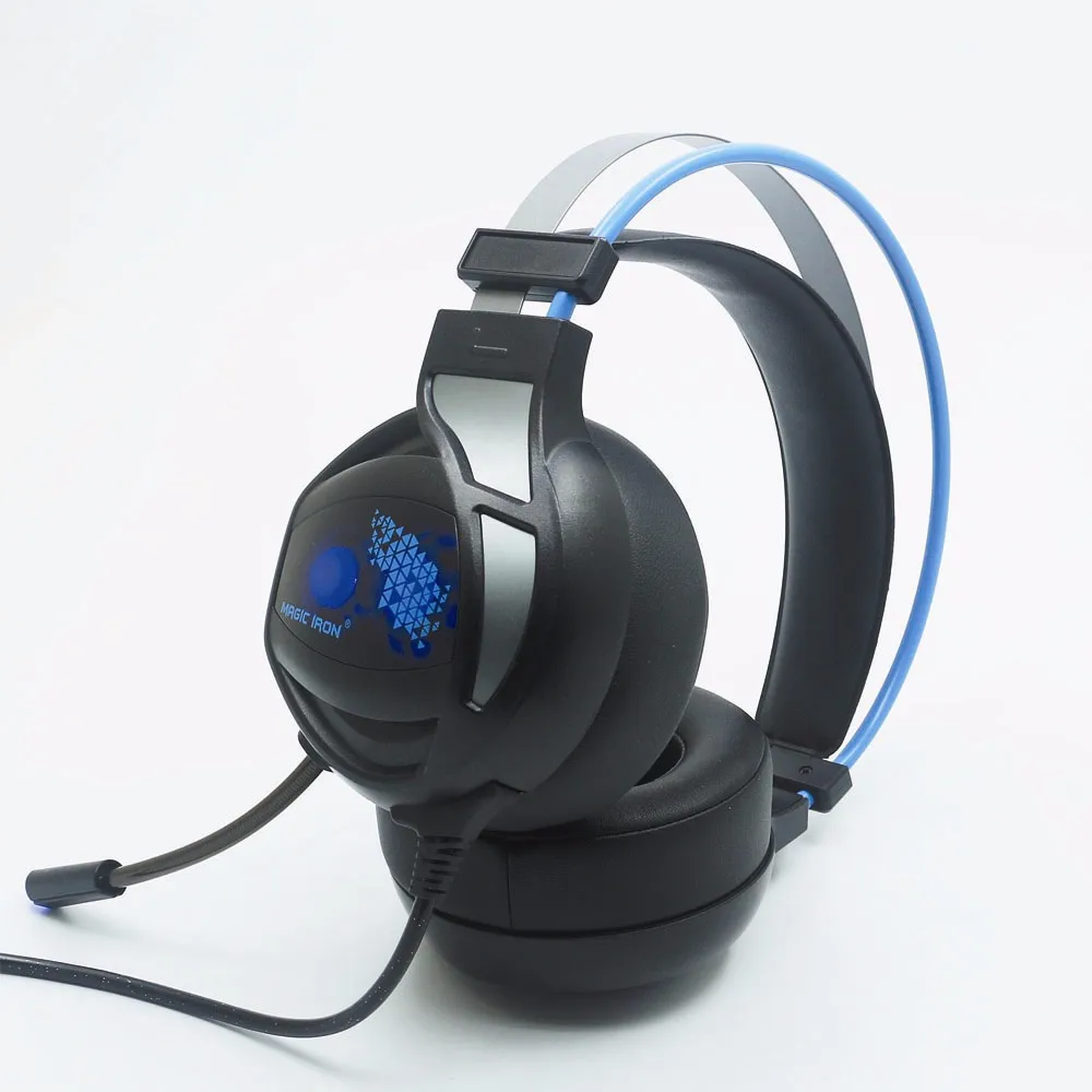 led灯灵活的耳朵立体声麦克风头带可折叠无线游戏耳机