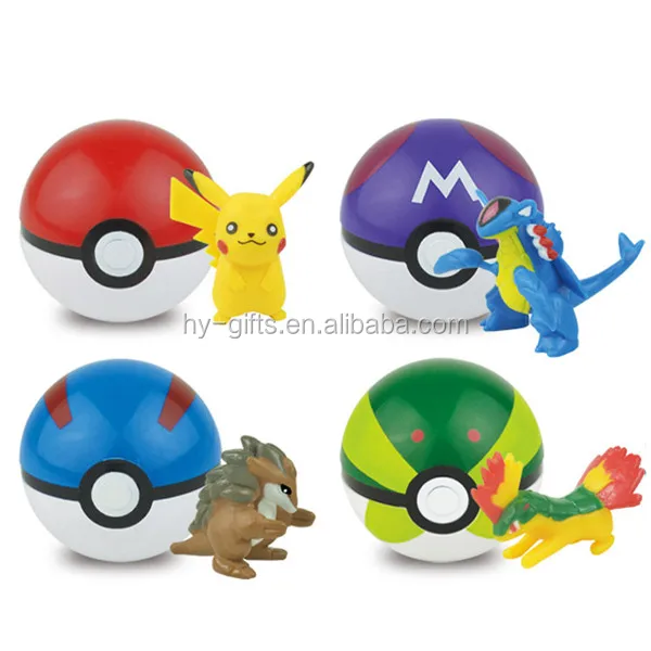 China Manufacture Pokemon Ball Figure Toys For Kids Plastic Pokeball ...