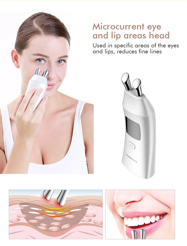 TOUCHBeauty TB-1767 3 in 1 Anti-aging Facial Beauty Device Microcurrent Facial Roller Rechargeable Light Therapy Machine