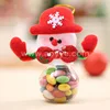 Christmas new decorative creative products Christmas with string miniature candy jar cartoon transparent plastic food jar