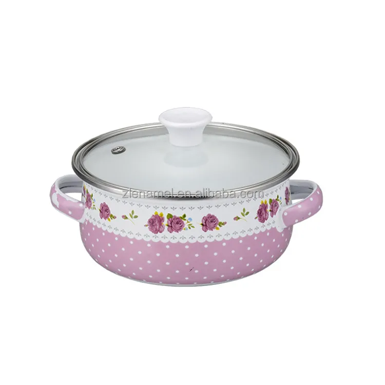 
Small Size Enamel Kitchenware Enamel Pot Set Baby Pot 