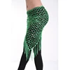 New belly dancing Crocheted Triangular Green color Mesh Hip Scarf