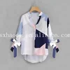 Europe and the detonation model dress sleeve shirt in the geometric pattern printing