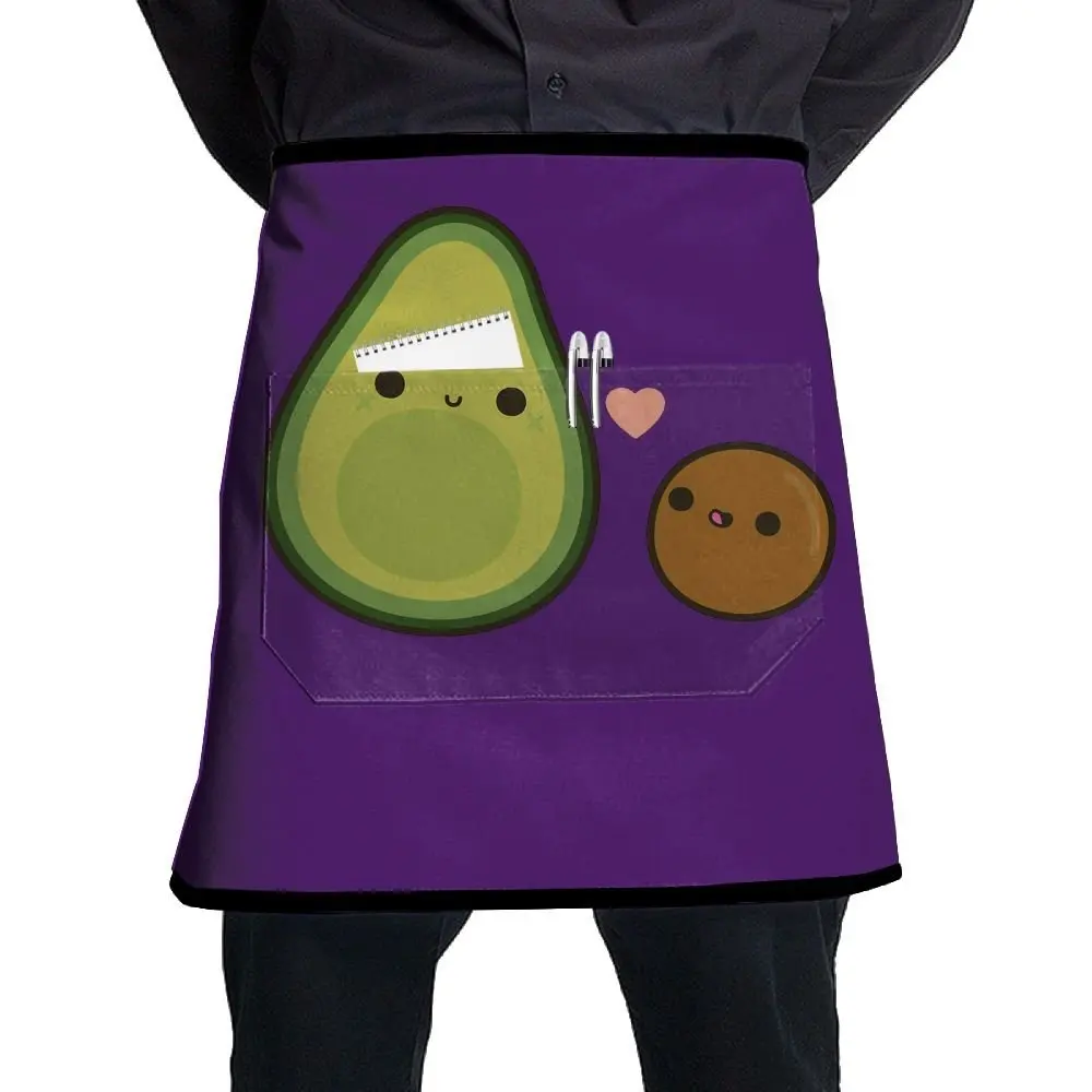 Bakers Apron, Cooking Salon Aprons With Pocket, Chef Aprons For Women Waterproof Free Size, Kitchen Accessories, Cute Avocado Purple