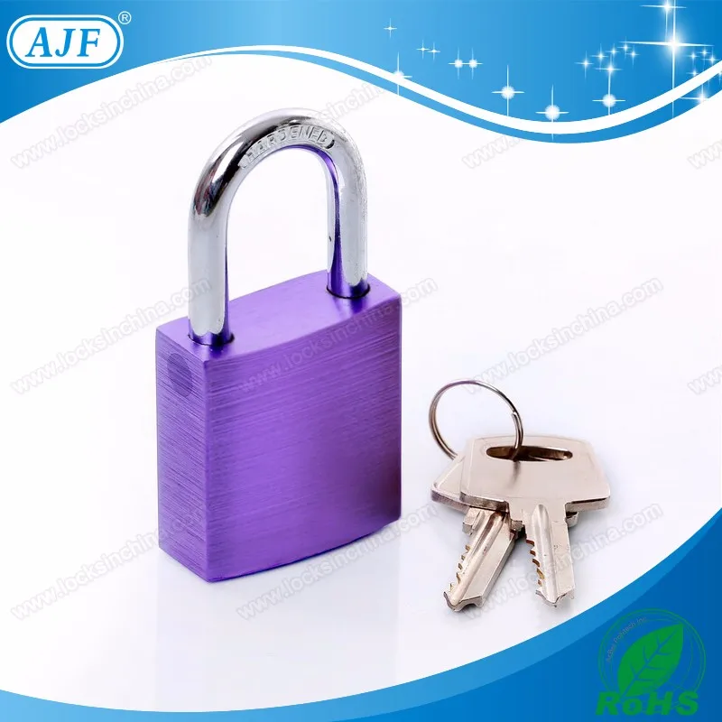 AJF new arrival products colored padlock aluminium red square red aluminium lock