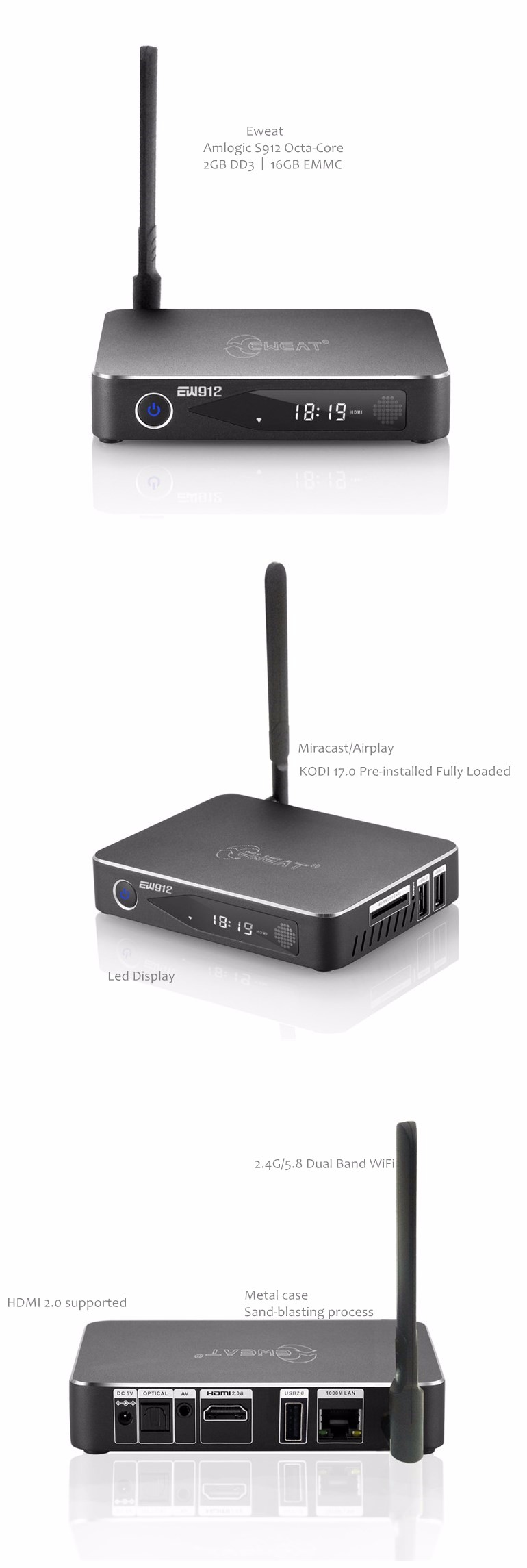 Ew912 Android 6.0 Digital Buy Set Top Tv Box Setup Box For Cable Tv