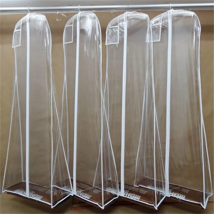 Clear Pvc Plastic Wedding Dress Bridal Gown Bag Dust Cover Buy Bridal Gown Bag,Pvc Plastic Bag