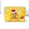 Stackable lid cookie tins square shape tin box cookie candy packaging