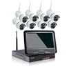 10inch LCD 8ch nvr CCTV wireless surveillance system waterproof 1080p wifi security camera kit