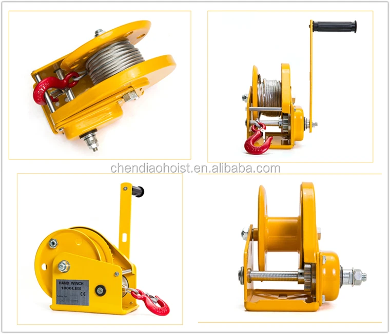 Manual Selflocking Hand Winch With Automatic Brake Hand Winch Hoist