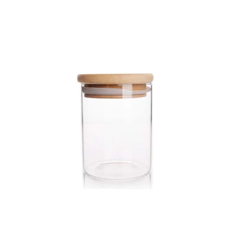 

4oz Borosilicate smell proof Glass Jars Vials with Bamboo wooden Lid