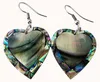 New fashion jewelry heart shape paua shell earring