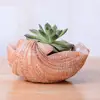 Hot Sale Personalized Handmade Polyresin Shell Small Succulent Planters Vase