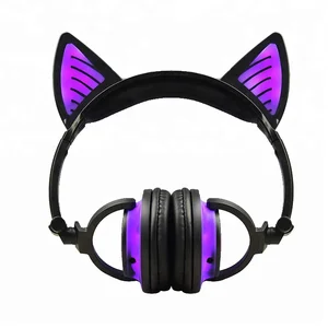 Best-selling Cat Ear headphone  Wireless Blue tooth Headsets With Mic
