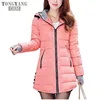 TONGYANG 2018 women winter hooded warm coat plus size candy color cotton padded jacket female long parka womens wadded jaqueta