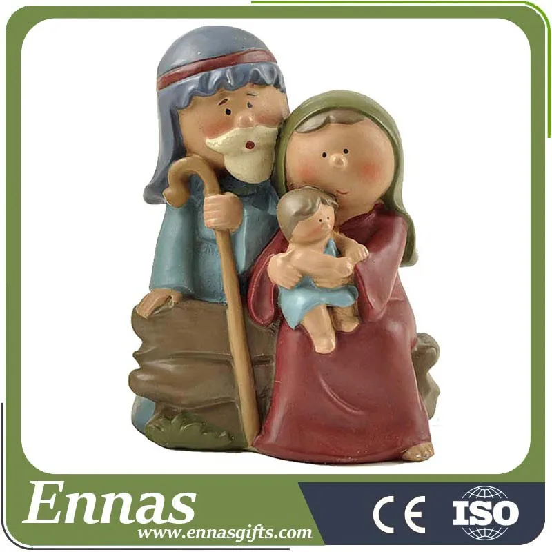Stock Products Polyresin Religious Holy Family Nativity Set Craft For Decoration
