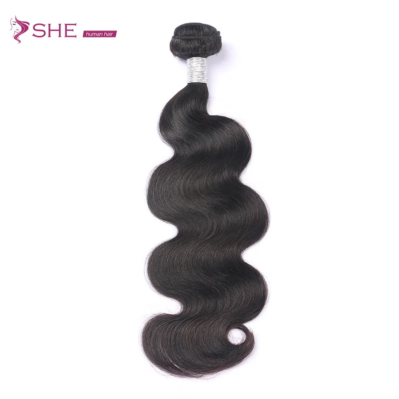 

cheap and high quality 100 human hair extensions virgin brazilian body wave weave, Natural black or as customized