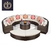 home outdoor furniture rattan half moon sofa garden furniture set rattan sofa outdoor semi circle furniture set