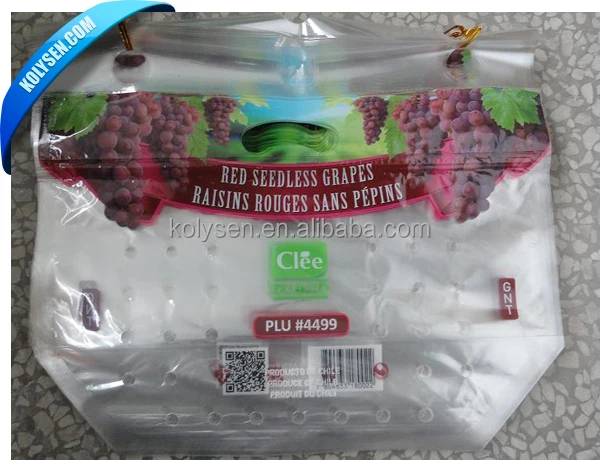High quality perforated plastic bags for fruit/grape packing