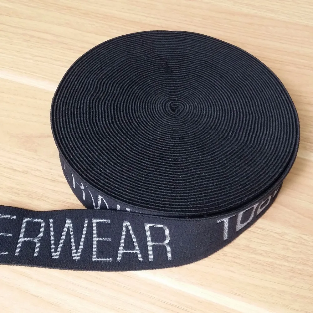 Jacquard Custom Logo Elastic Band Webbing Belt For Underwear - Buy Elastic Band,Custom Elastic ...