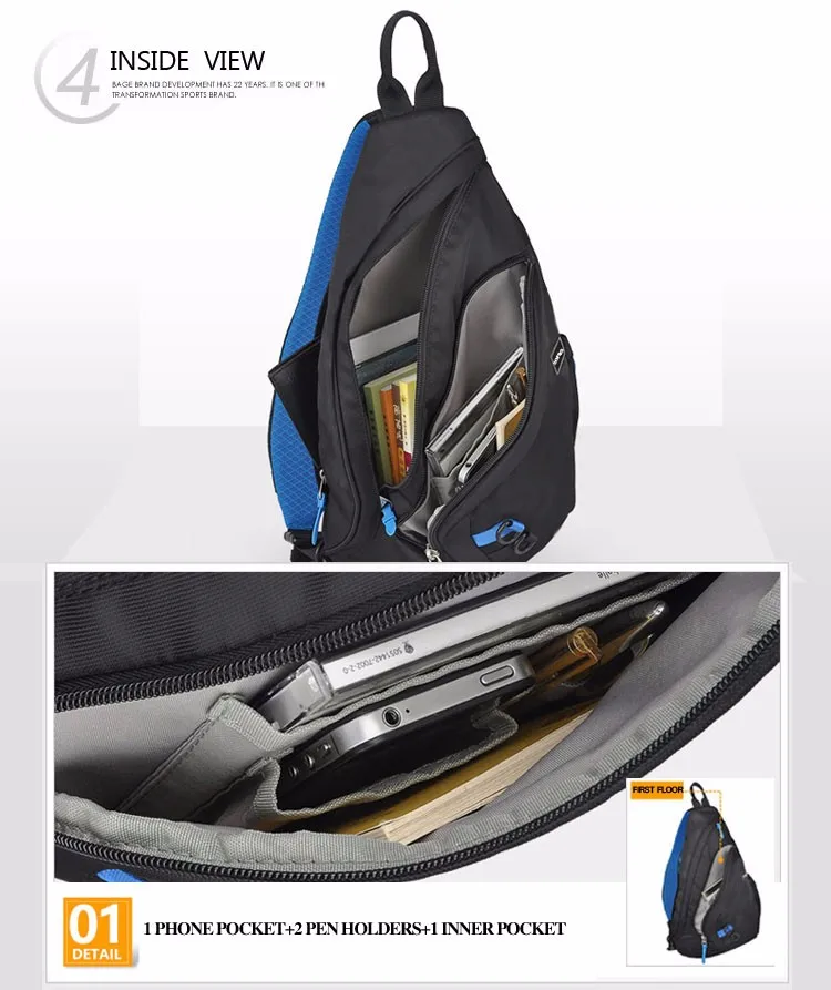 Wholesale Waterproof Sports Triangle Cross Body Bag Men,Best Shoulder Sling Bag Backpack Pattern ...