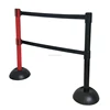 China Good Price Black Powder Coated Hotel Queue Up Stand Crowd Control Barrier With Retractable Belt