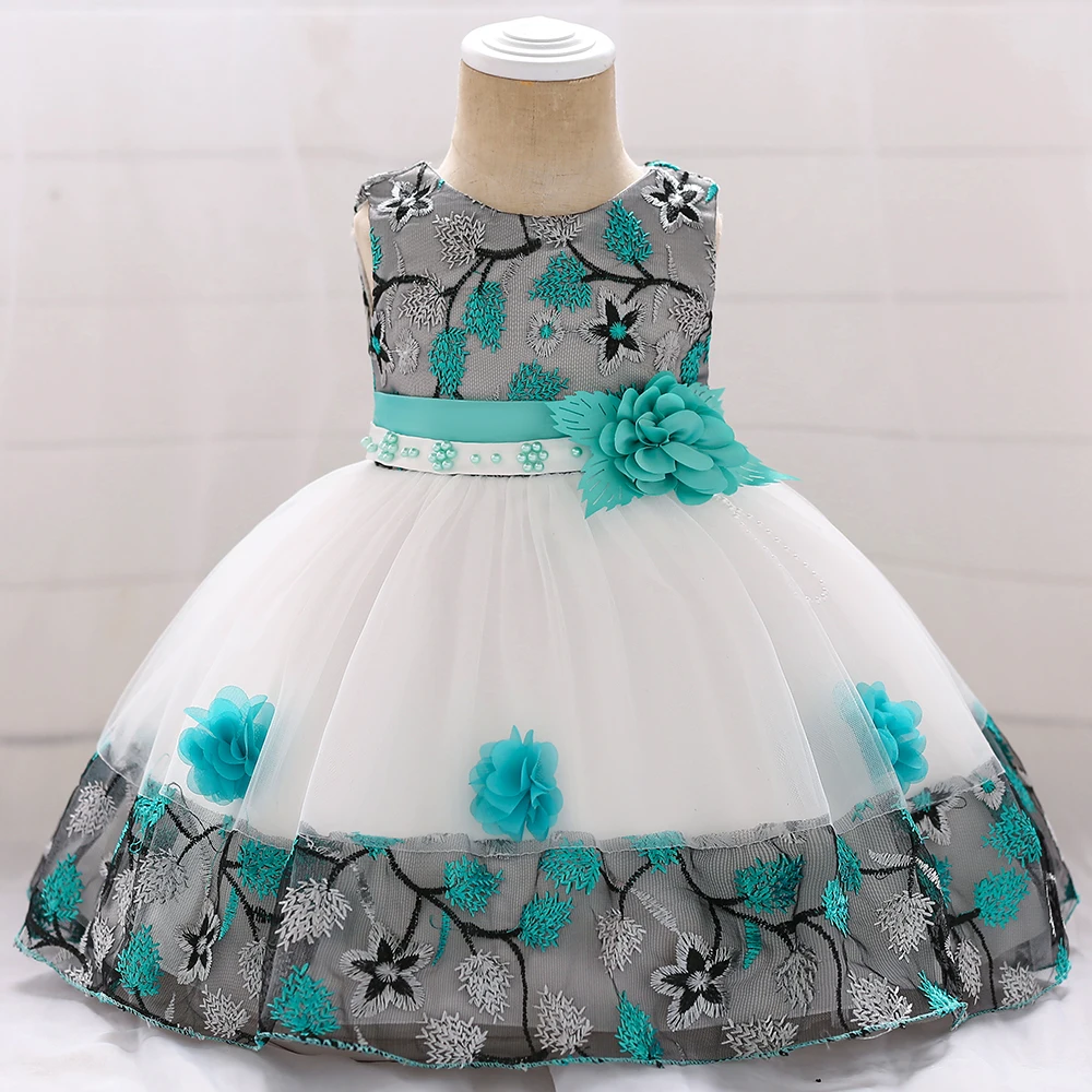 02 Year Old Frocks Designs Kids Flower Princess Fancy Fluffy Baby