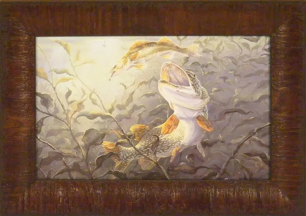 Terry Doughty Black Crappies Framed Fishing Print