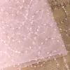 High quality serial lace transparent wavy texture sequins beads ultra thin lace fabric