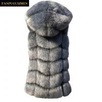 

Manufacturers wholesale new European and American hooded vest fashion faux fur