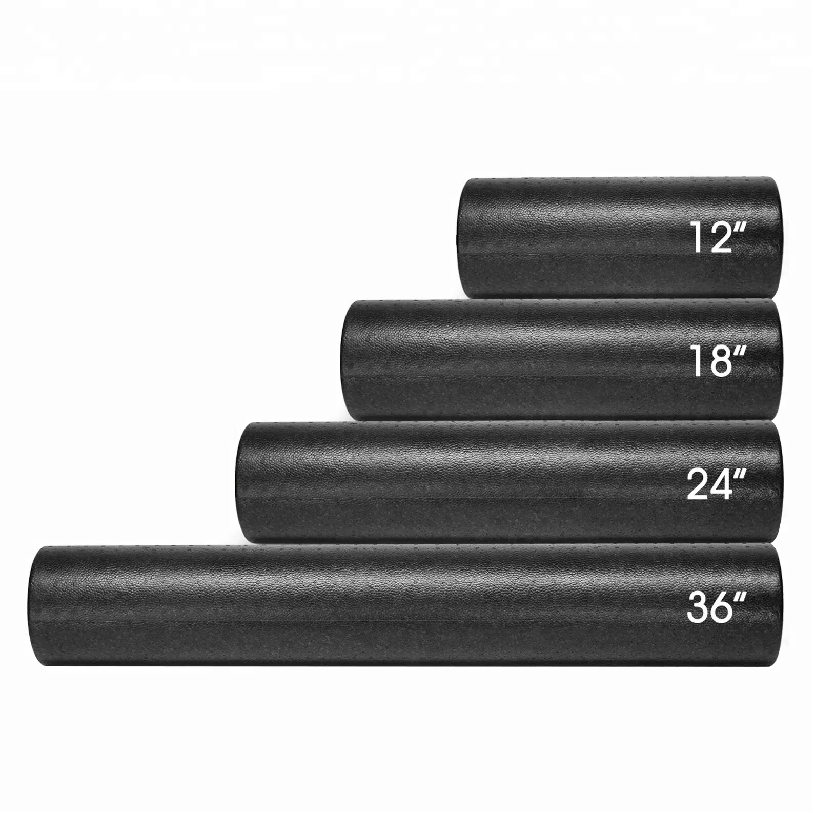 

Wholesale 12 18 24 36 Inches Extra Firm Black Composite Premium Molded EPP High Density Foam Roller