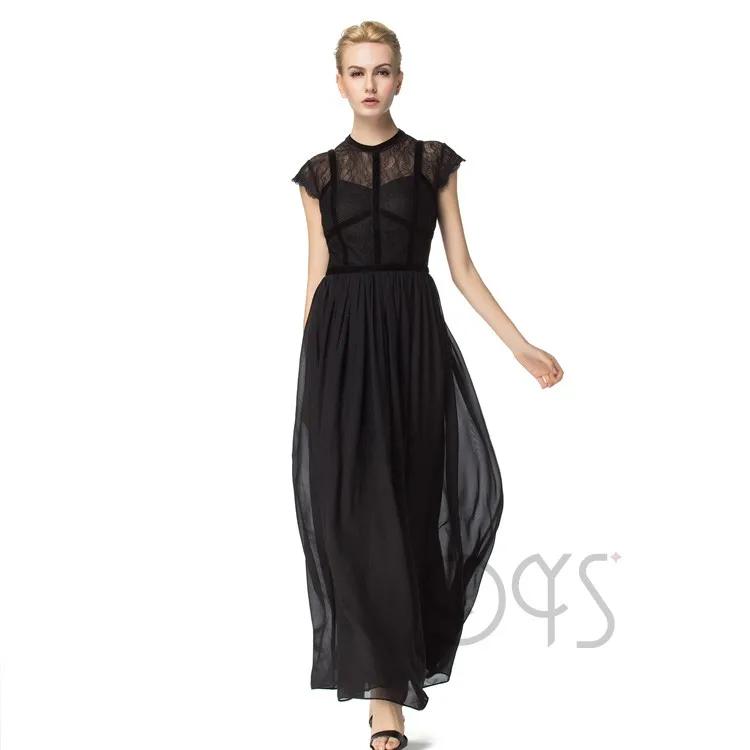 classy long black dress