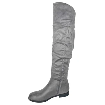 grey long boots ladies