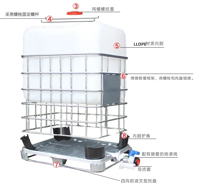 
Factory Supply 500 liter plastic ibc tank tote with fast delivery 