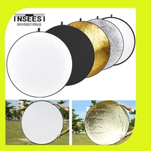 43-inch / 110cm 5-in-1 Portable Foldable Round Studio Photo Collapsible Multi-Disc Light Photographic Lighting Reflector