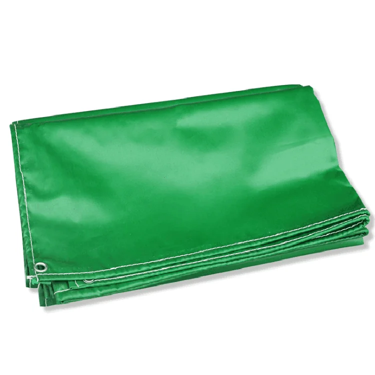 
Green Cheap Lorry PVC PE Waterproof and Fireproof Laminated Car Cover Waterproof Tarpaulin With Eyelet 