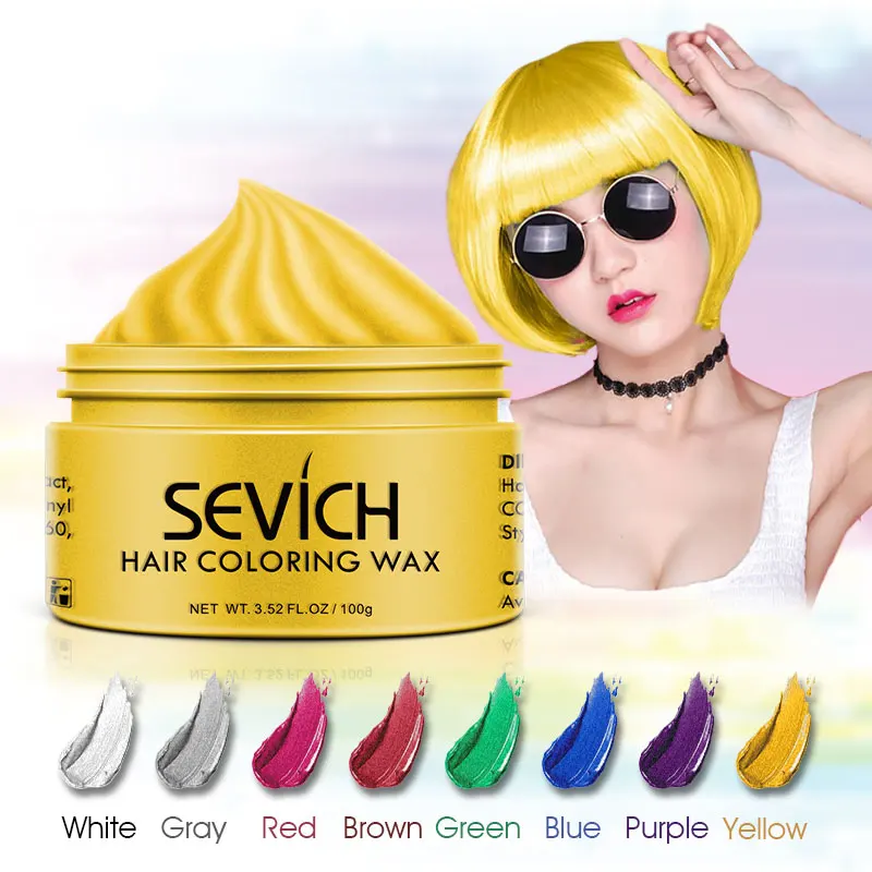 

Wholesale private label temporary hair dye edge control hair color wax, Sliver/red/ blue/green/gold ,black/white/purpel/oem